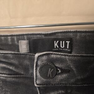 KUT From The Kloth Grey Distressed Skinny Jeans - High Waust